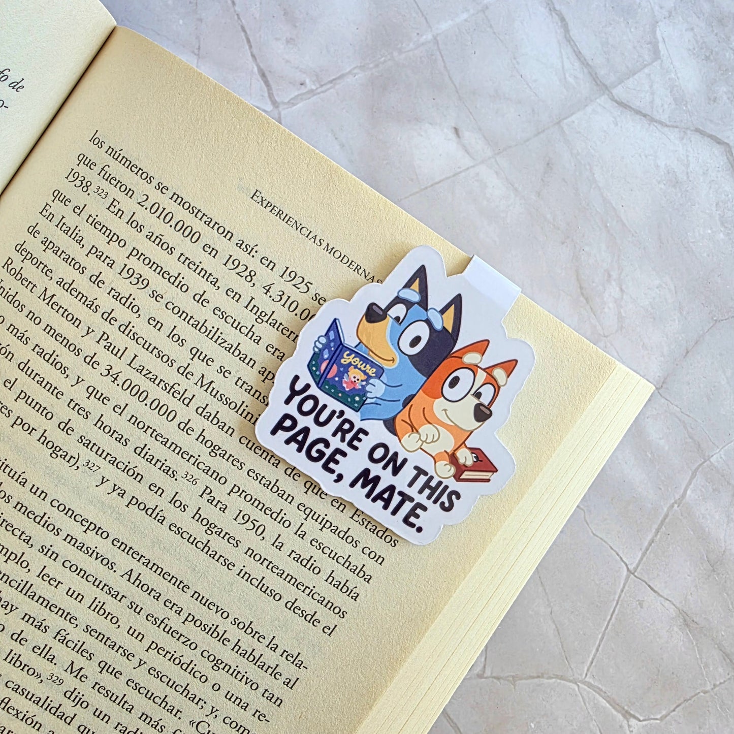 Blue Dog Magnetic Bookmark