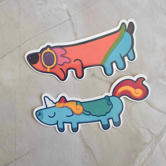 Long Dog Sticker