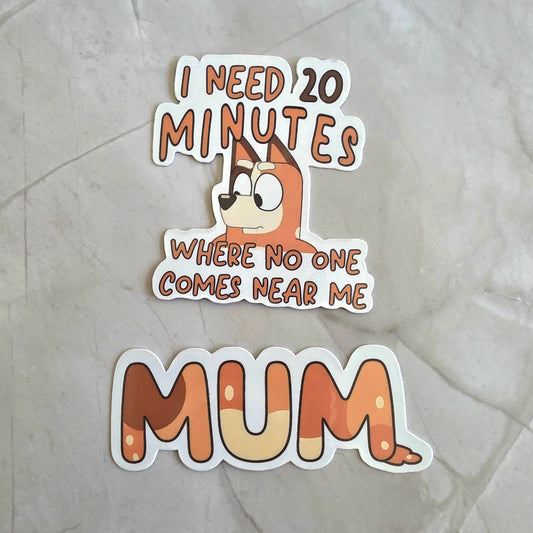 Blue Dog Mom Sticker